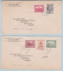 Canada Newfoundland 1933 Pair of FDC's 1c-10c SG 236-244 to Montreal