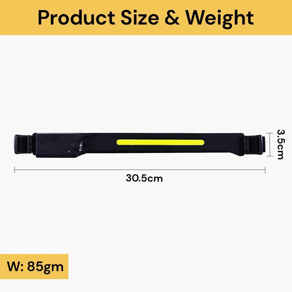 Waterproof COB LED Motion Sensor Head Torch Headlight USB Rechargeable