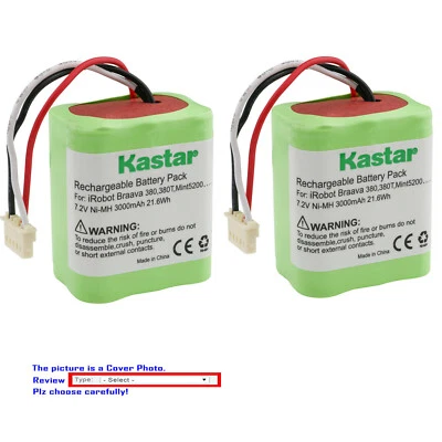 Kastar Battery for iRobot Braava 380 380T Mint 5200B 5200C Floor Mopping Robots