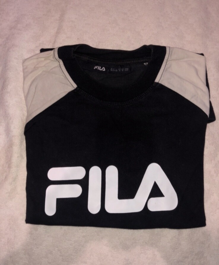 Maglia a mezze maniche FILA bianca e nera