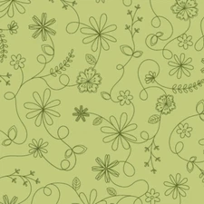 KimberBell Basics By Maywood Studio -   Green Floral Swirl #8261-G