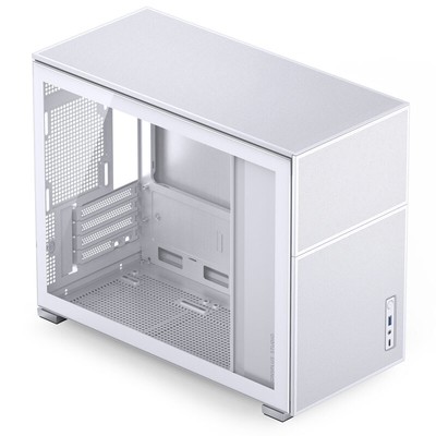 JONSBO D31 MESH MATX PC-Gehäuse – Mit Gehärtetem Glas-Seitenfenster, Weiß – Gute Belüftung, Viel Platz Für Komponenten