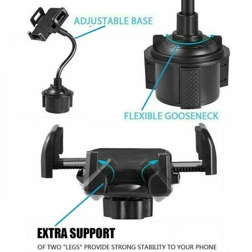 New Universal Car Mount Adjustable Gooseneck Cup Holder Cradle for Cell Phone US - Picture 2 of 4
