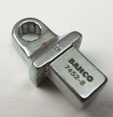 Bahco 7452-8 Series 8 mm, Closed End Torque Wrench Insert Alloy Steel, 9 x 12mm