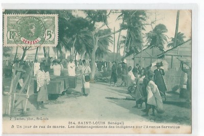 AFRICA, SENEGAL, SAINT LOUIS, TIDAL WAVE DAY, INDIGENOUS MOVING