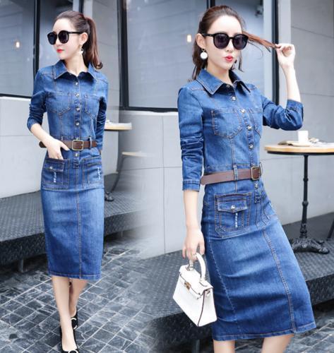 Chic Womens One Step Long Sleeve Belt 