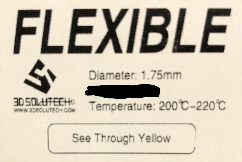 Filamento Flexible Transparente Amarillo 1.75 14 metros PLA TPU ABS PETG TPE Foto 3 de 4