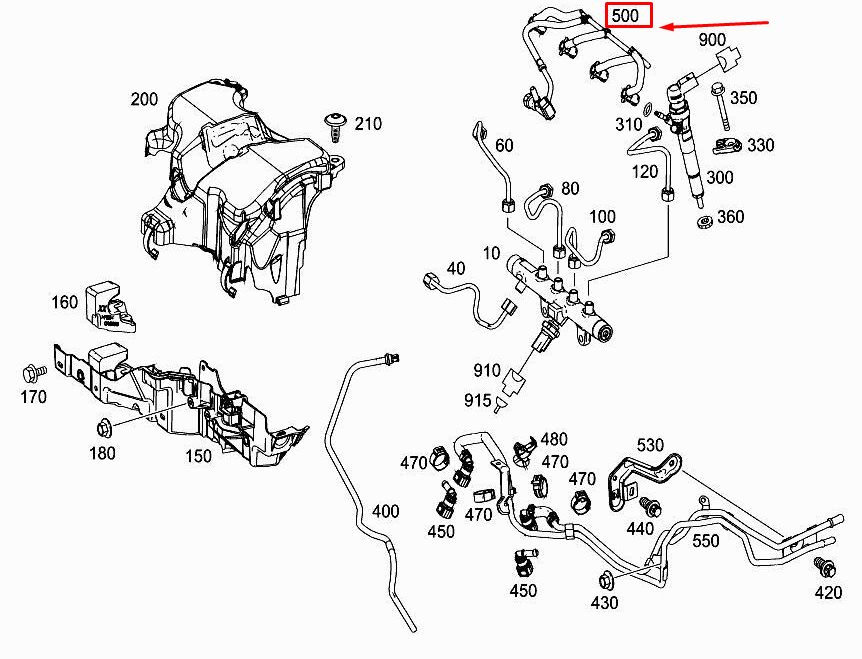 MERCEDES-BENZ CITAN W415 Fuel Return Line A6070700332
