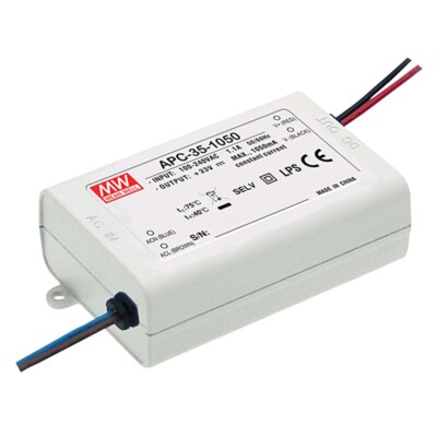 LED-Netzteil 28-100V 350mA 35W IP42 CC APC-35-350 von MW Mean Well