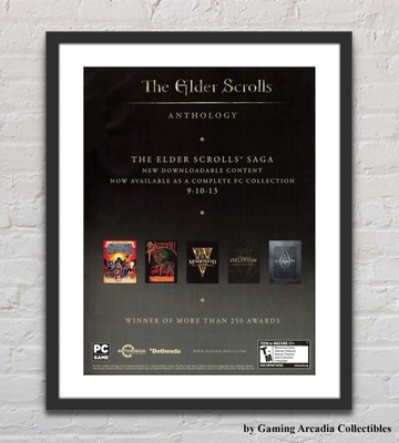The Elder Scrolls Anthology Saga Oblivion Skyrim PC Glossy Promo Ad Poster G7588