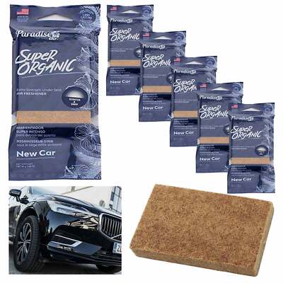 6 Pc Paradise Super Organic New Car Scent Air Freshener Fragrance Block Stone