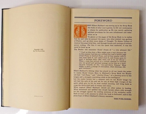 Elbert Hubbard's Scrap Book Roycrofters Vintage Hardcover 1923 Inspiring Quotes - Picture 9 of 12