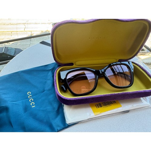 Gucci Retro Black Pink / Purple Sunglasses - Picture 4 of 18