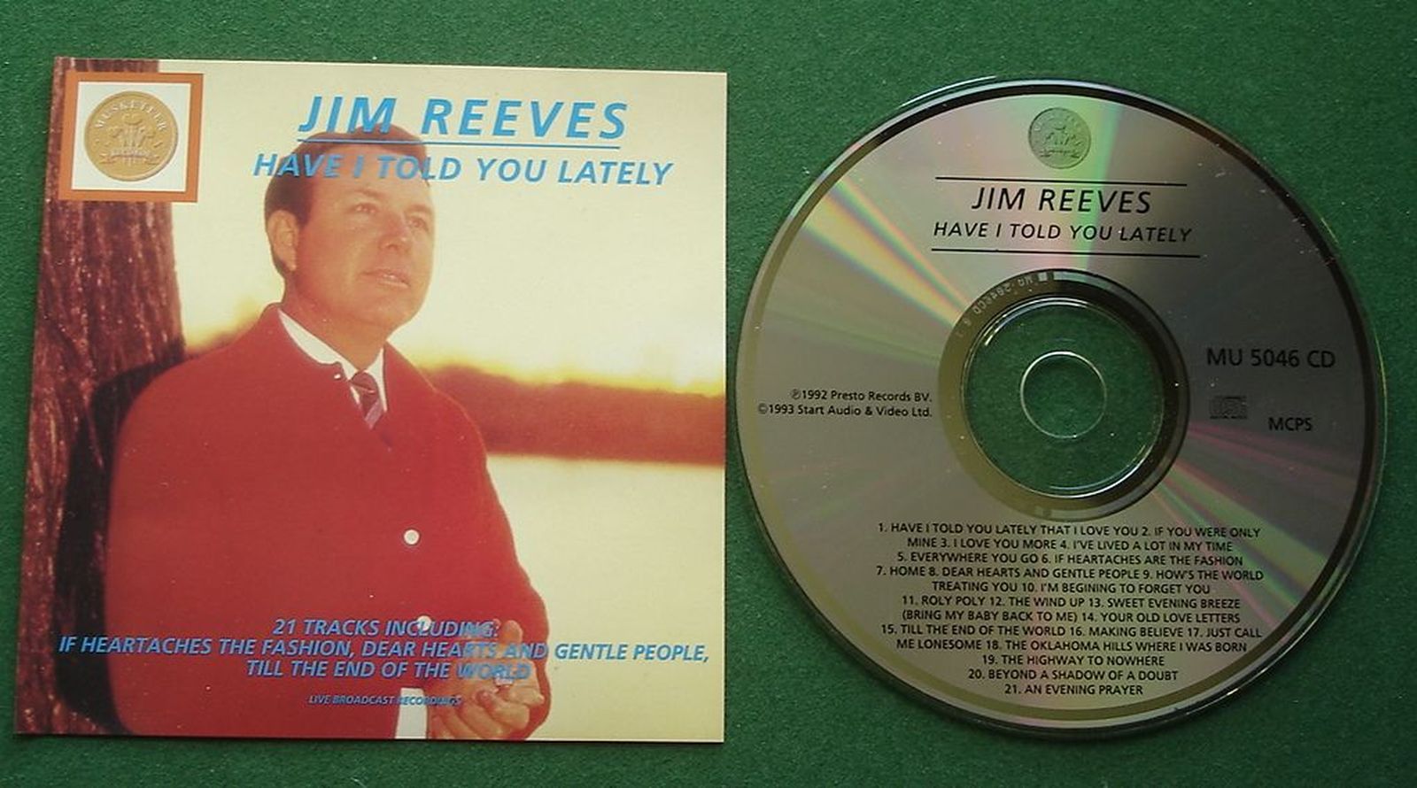 Jim Reeves Have I Told You Lately Live Broadcast Recordings CD