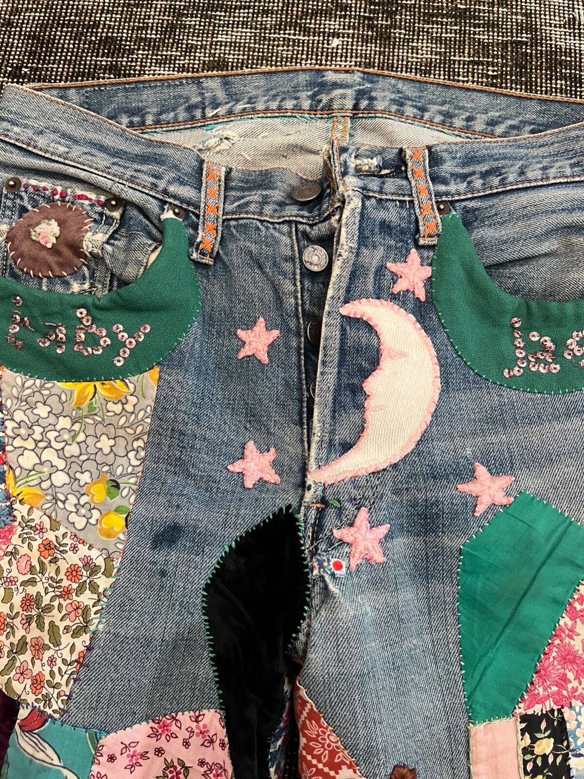 Very Special Rare Original Patchwork Embroidered … - image 6