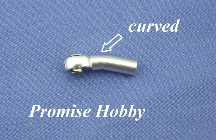 M3 Alloy Curved Steering Linkage Head for 1/10 RC Crawler Car Buggy Truck -4PCS - Image 2 of 2