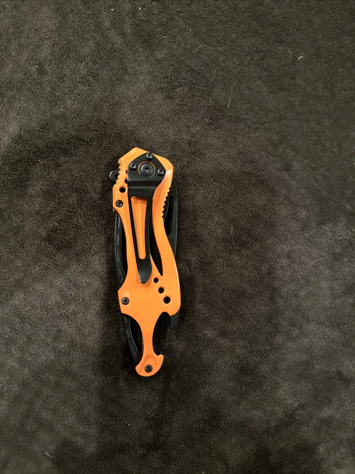 MTech Linerlock A/O Folding Pocket Knife Neon Orange - MT-A705NOR - Image 2 of 4
