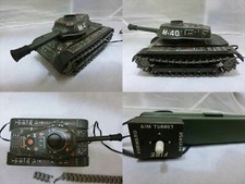 Used M-40 Walker Bulldog Tank Remote Control Tin Toys Vintage Antique JAPAN
