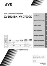 JVC XV-D721BK XV-D723GD DVD Player Owners Instruction Manual Reprint