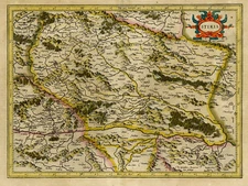 Antique Map-STIRIA-STEYER-STIERMARKEN-AUSTRIA-Mercator-1623