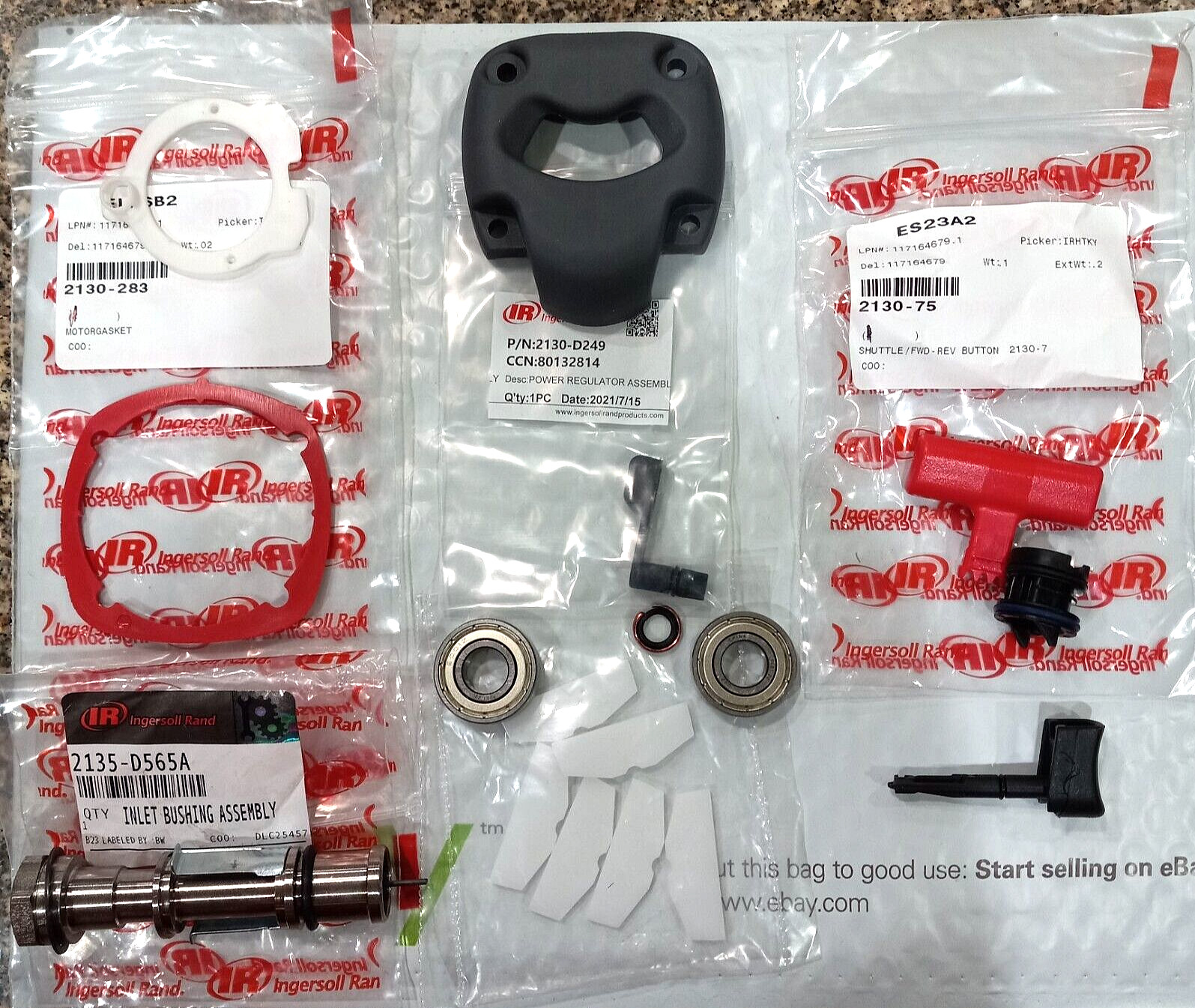 2130-TK1 INGERSOLL RAND 2130 TK1 TUNE UP AND REPAIR KIT FITS 2130+2130XP+2130AP