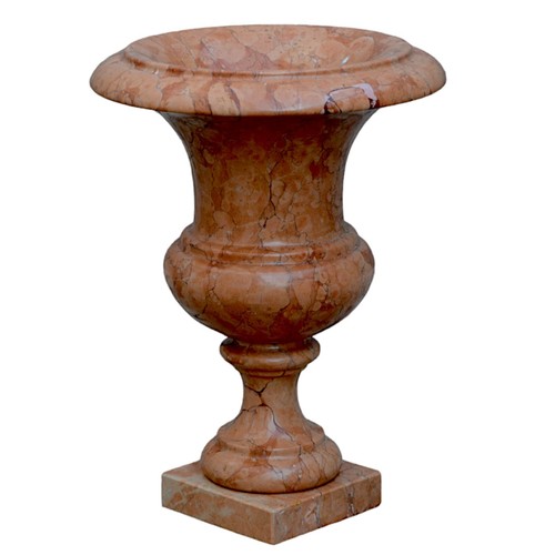 Vaso Mediceo in Marmo Rosso Verona Decorazione da Interni Esterni Ø 30cm H 40cm - Picture 3 of 5