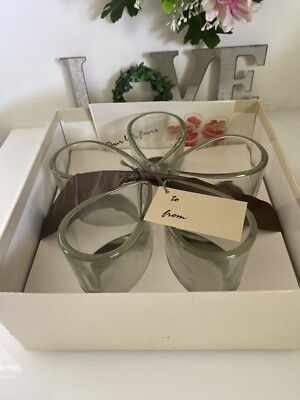 Mid Century Vintage John Curran for Ellen Rogin 5 Glass Vessels Pour Les Fleurs