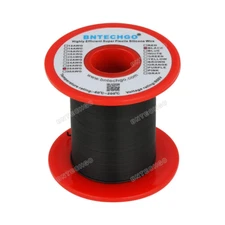 28 Gauge Flexible Silicone Wire Black 250 ft 600V 200 deg C Tinned Copper Wire