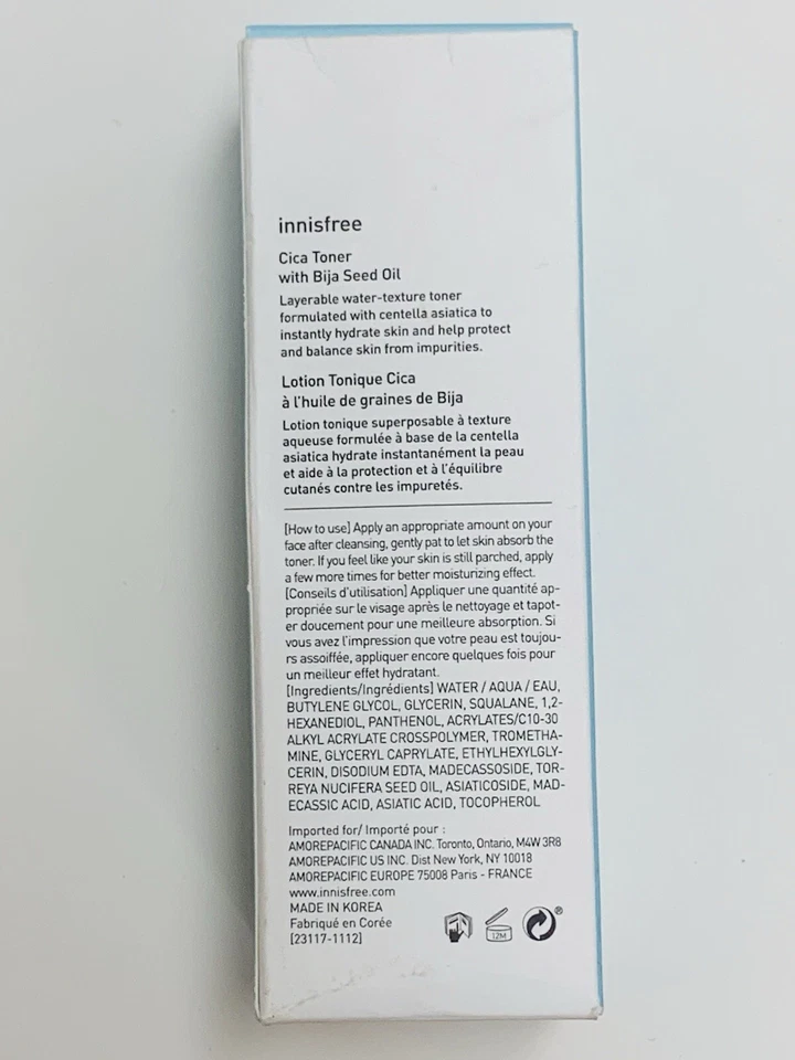 Tónico facial innisfree Cica con aceite de semilla de bija 200 ml / 6,76 fl oz. Foto 3 de 4
