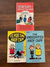 ANDY CAPP Fawcett Paperback Comic Strip Lot Pub Time, Undisputed + by Reg Smythe