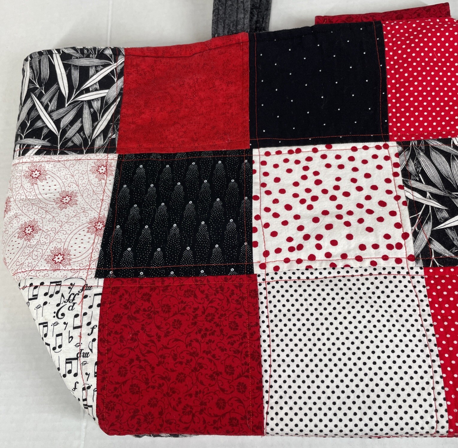 Extra Large Tote Bag Handmade Patchwork Quilted R… - image 7