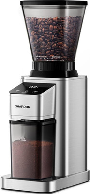 Conical Burr Coffee Grinder Electric, Adjustable Touchscreen Burr Mill with 48 P