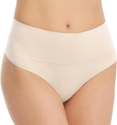 SPANX Women's Everyday Shaping Thong Pantie Soft Nude