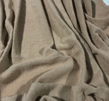GOLDEN BROWN Hand Dyed Raw Silk Gauze NOIL Fabric