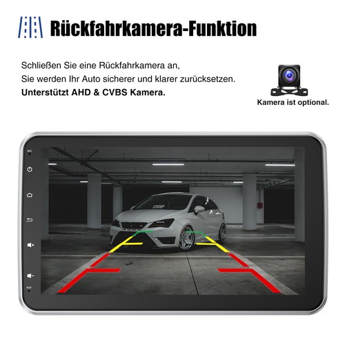 1 DIN 10" Android 14 Carplay DAB+ Autoradio GPS NAVI Drehbarer Bildschirm 2+64G - Bild 9 von 15