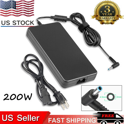 200W Charger Adapter+ Cord for HP OMEN HP ZBook 17 G3 G4 Laptop 15 Series Gaming