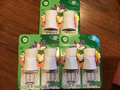Air Wick Plug in Scented Oil Warmer, 2 ct, (Lot of 3) 6 warmers total NO Oil