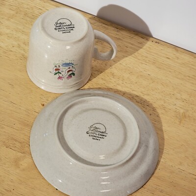 ハートランド陶器 International Heartland Cup and Saucer Stoneware Japan Vintage