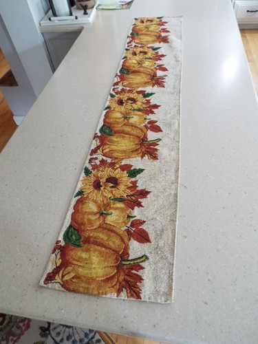 Kürbis Wandteppich Tischläufer Mehrfarbig 12 x 66 Zoll Wendbar - Bild 3 von 12