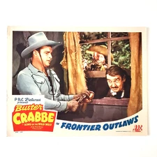 Buster Crabbe Frontier Outlaws lobby card 1944 Charles King Al St. John PRC  USA