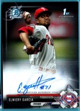 2017 Bowman Chrome  Autograph Auto Elniery Garcia   Card # CPA-EG