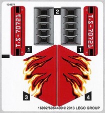 LEGO 70721 - Ninjago - Kai Fighter - STICKER SHEET