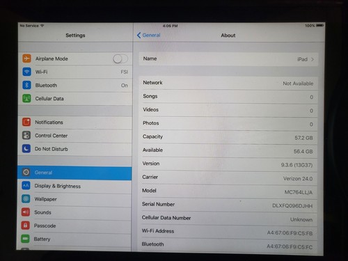 Apple iPad 2 64GB, Wi-Fi + Cellular (Verizon), 9.7in, MC764LL/A - 第 5/5 張圖片