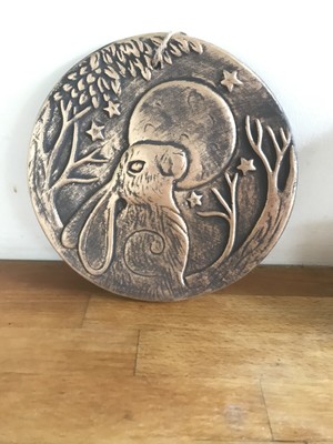 latex mould for making Lovely Hare Plaque