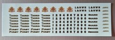 Gauge 1 LNWR Waterslide Coach Transfers 10mm 1/32 3/8 Scale Decals Gauge One