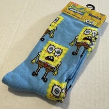 NEW Crew Socks Nickelodeon SpongeBob SquarePants Men s Size 6-12 One Pair Blue
