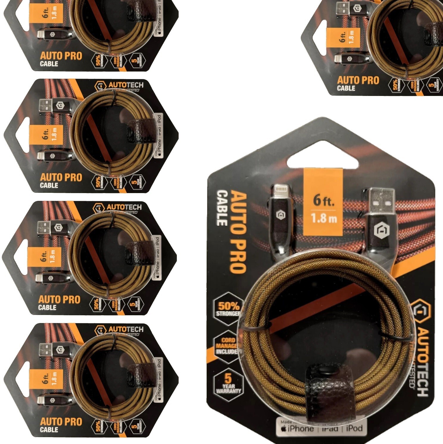 Lot of 12 Apple USB-C To Lightning Cable 2m 6 ft MFi-Certified USB C Cable New-image