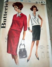 LOVELY VTG 1950s DRESS BUTTERICK Sewing Pattern 12/32 FF