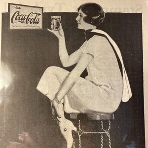 COCA COLA COKE VTG Ad Roaring 20’s Classic Fashion Soda Fountain Frame it gift
