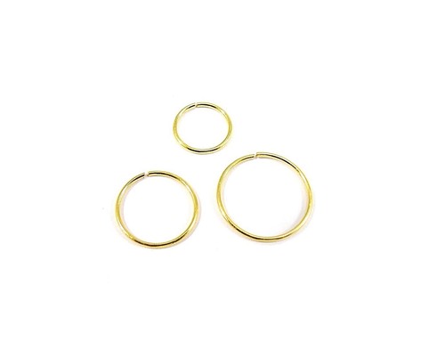 Nose Ring 18k Gold Plated Septum Hoop Cartilage Tragus Helix Eyebrow Ear Cuff - Picture 2 of 14